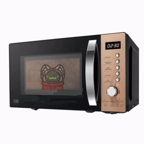 Protogen Rotating Inside Microwave Oven GIF