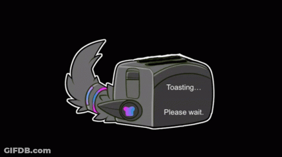 Protogen Toasting Bread GIF