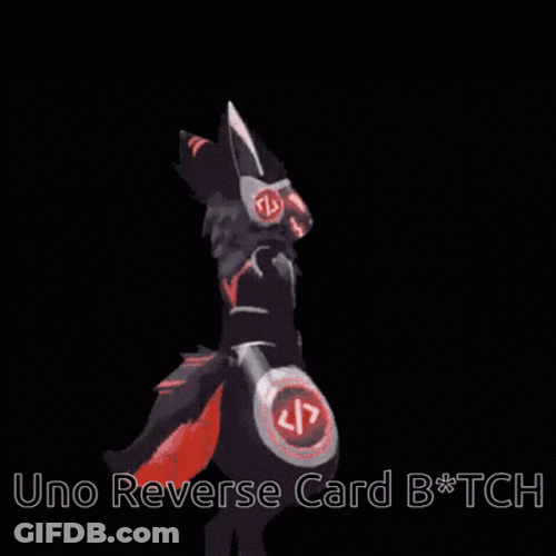 Protogen Uno Reverse Card GIF