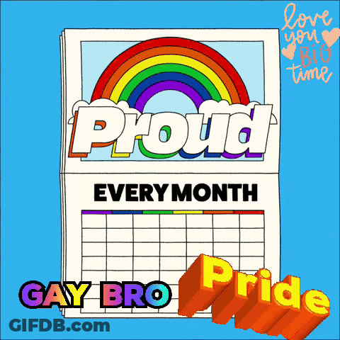 Proud Every Month Rainbow Calendar GIF