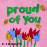Proud Of You Pink Flowers Background GIF