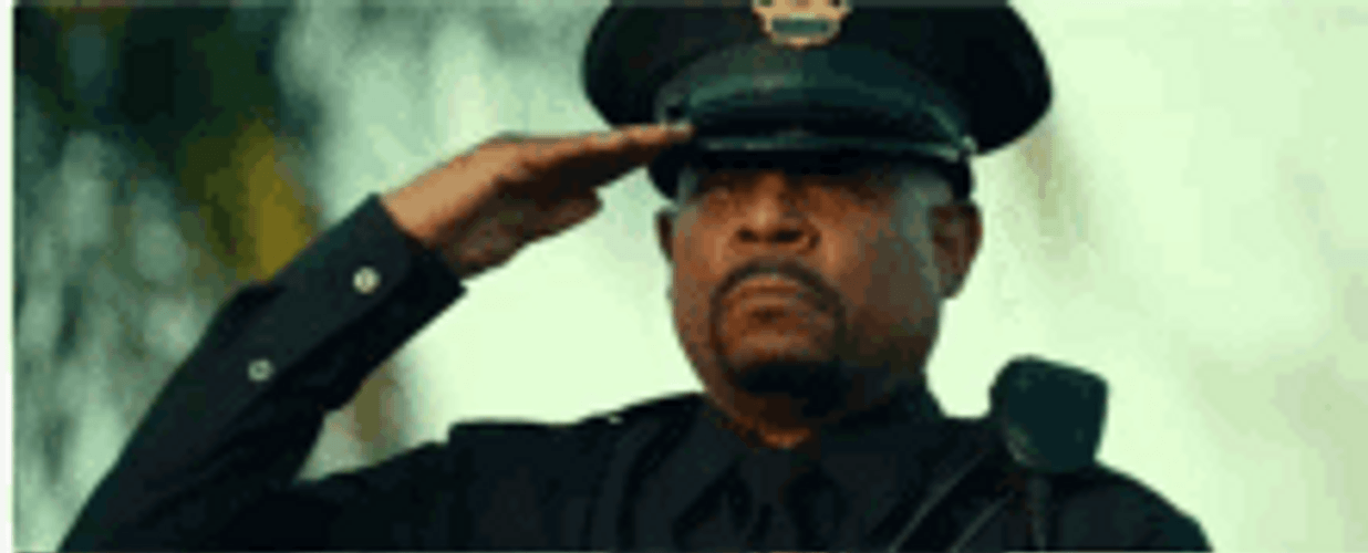 Proud Police Salute Pose GIF