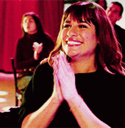 Proud Rachel Berry Clapping GIF