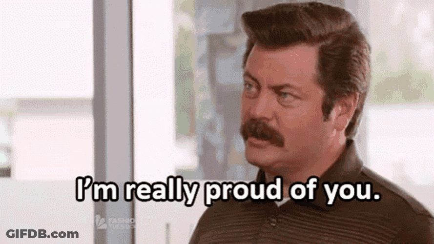Proud Ron Swanson GIF
