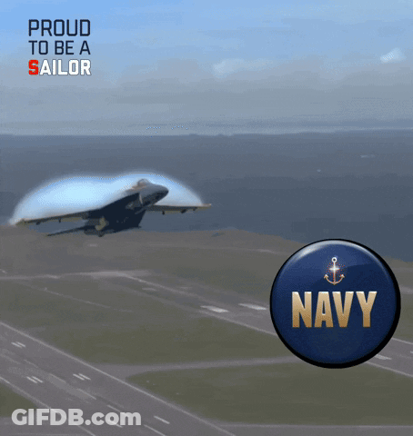 Proud To Be A Sailor Poster With Airplane GIF