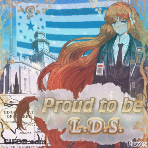Proud To Be L.D.S. Girl In Suit And Tie GIF