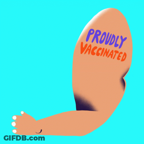 Proudly Vaccinated Arm GIF