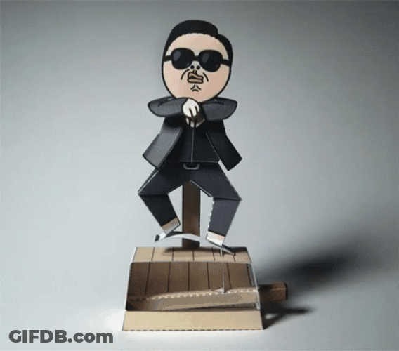 Psy Gangnam Style Paper Machine GIF
