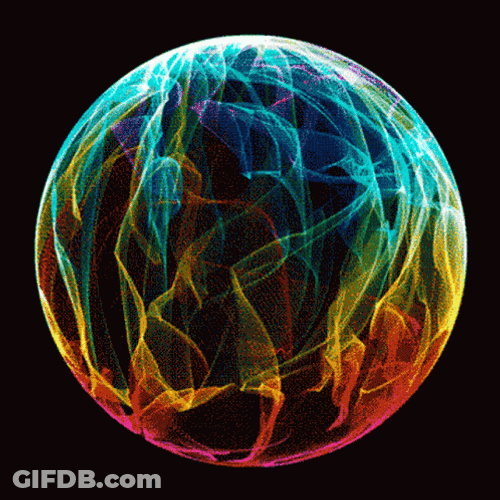 Psychedelic 3D Crystal Ball GIF
