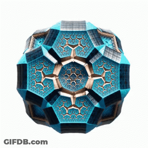 Psychedelic Amazing Tesseract Graphics Art GIF
