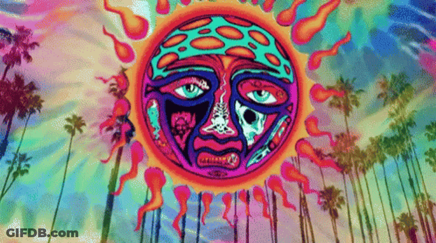 Psychedelic Art Acid Trip Sun GIF