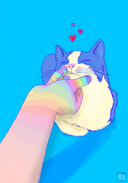 Psychedelic Cat GIF