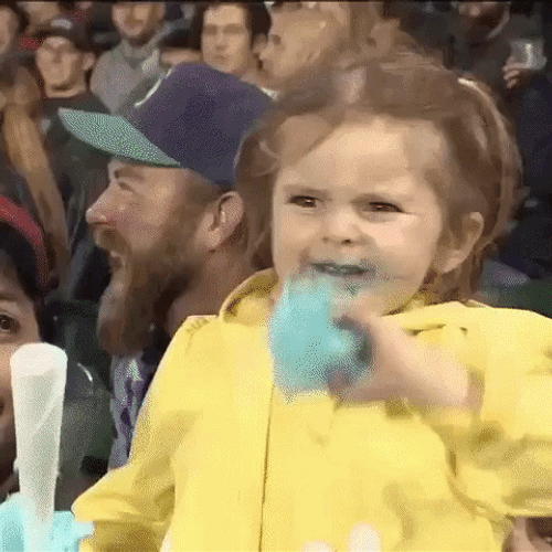 Psychedelic Cotton Candy Kid GIF