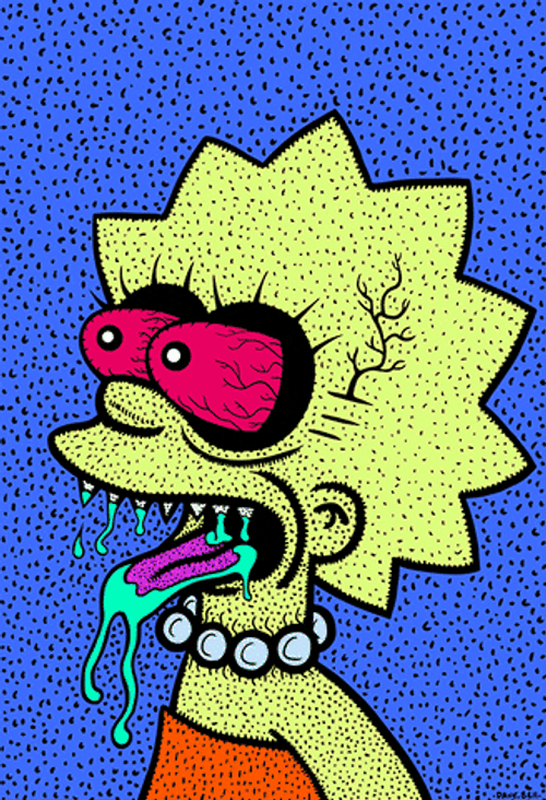 Psychedelic Lisa Simpson GIF