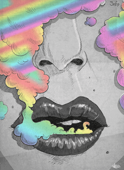 Psychedelic Vaping GIF