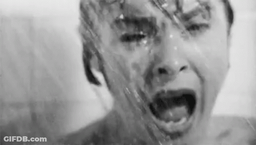 Psycho Attack Shower Room Screaming GIF