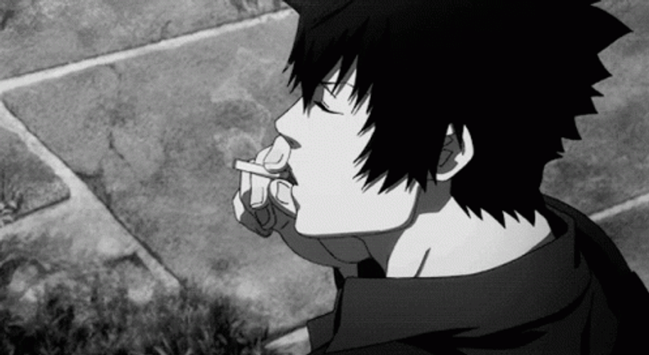 Psycho Pass Shinya Kogami Smoke GIF