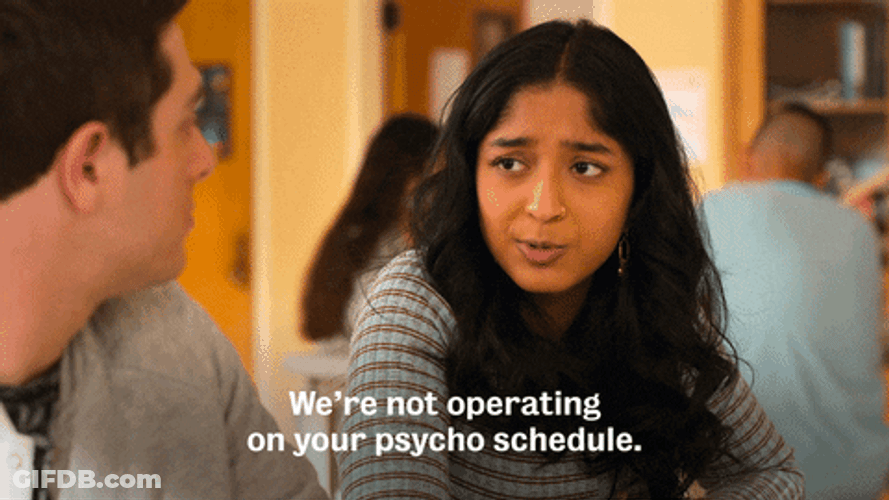 Psycho Schedule Devi Vishwakumar Never Have I Ever GIF