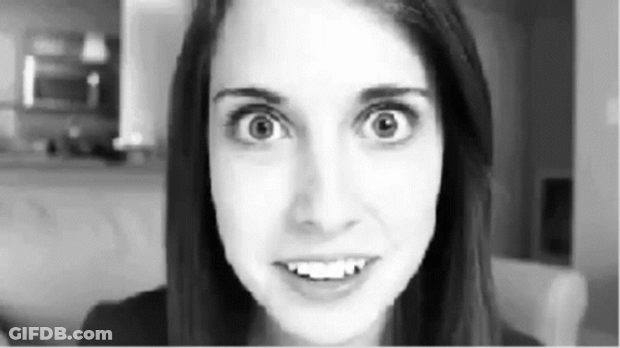 Psycho Woman Holding Knife GIF