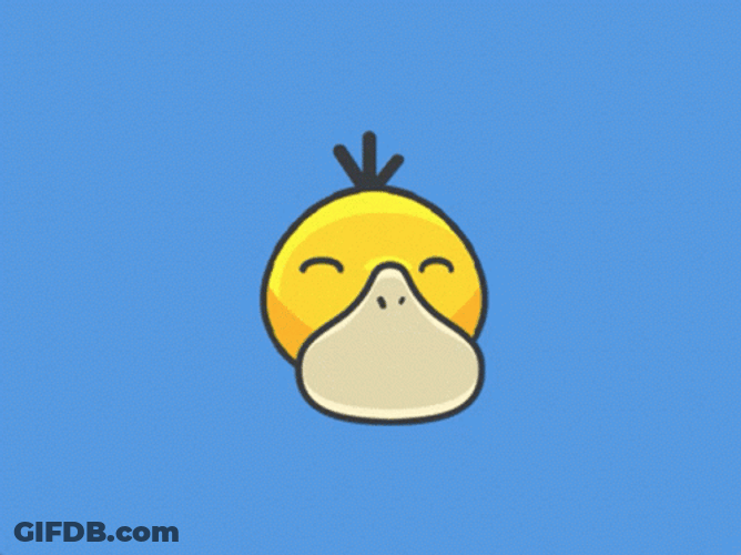 Psyduck Closed Eyes With Question Marks GIF