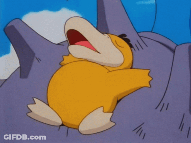 Psyduck Sleeping Behind Lapras GIF