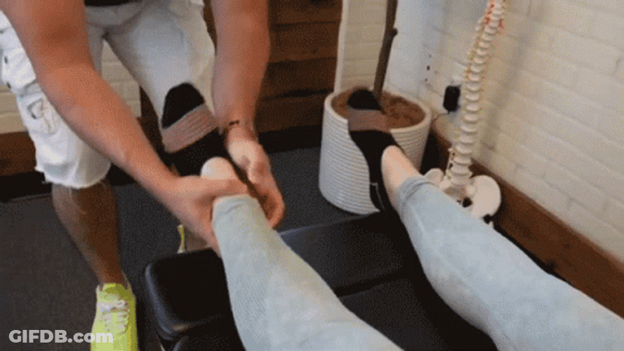 Pt Dr Cipriano Chiropractor Leg Adjustment GIF