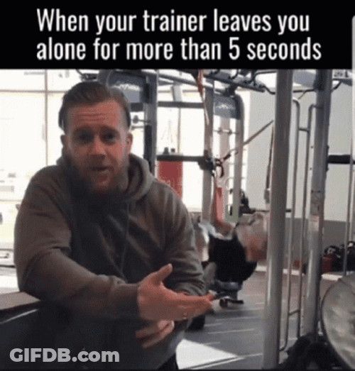 Pt Gym Client Left By Trainer Fail GIF