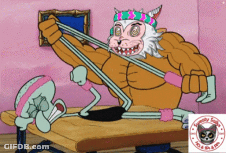 Pt Squidward Funny Stretching Exercise GIF