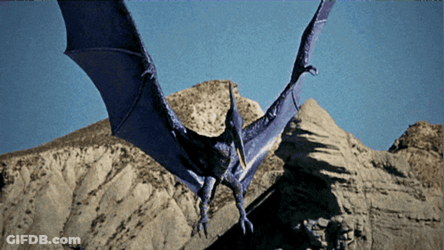 Pterodactylus Flapping Its Wings GIF