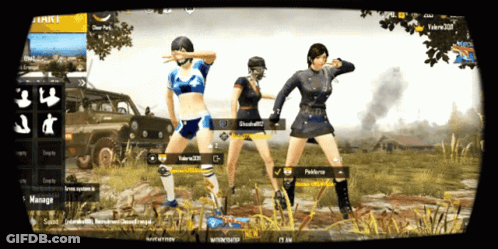 Pubg Girl Characters Dancing On Lobby GIF