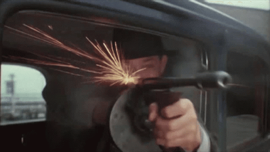 Public Enemies Mafia Gun Attack GIF
