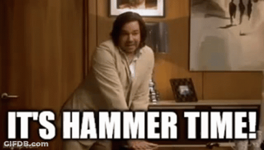 Pucker Up Boys It's Hammer Time GIF