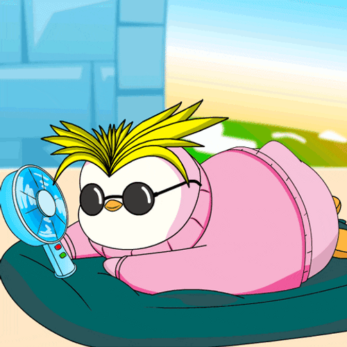 Pudgy Penguin Air Conditioning GIF