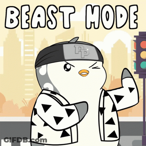 Pudgy Penguin Beast Mode GIF
