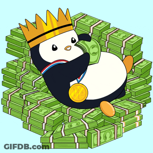 Pudgy Penguin Counting Whole Year Budget GIF