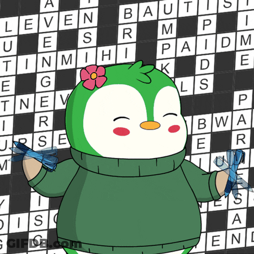 Pudgy Penguin Crossword Puzzle GIF