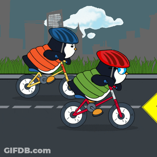 Pudgy Penguin Cycle Racing GIF