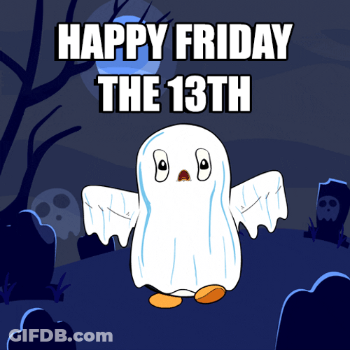 Pudgy Penguin Dressed As Ghost Spooky Friday GIF