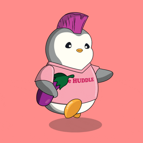 Pudgy Penguin Eggplant Work Out GIF