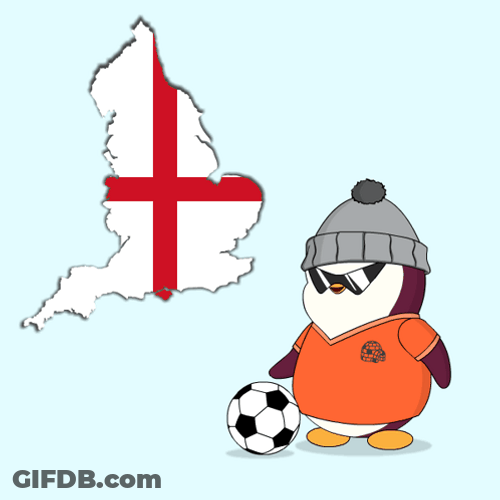 Pudgy Penguin Footballs Coming Home GIF
