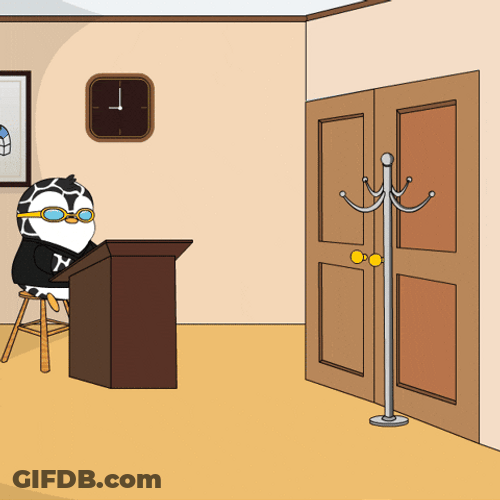 Pudgy Penguin Head Out GIF