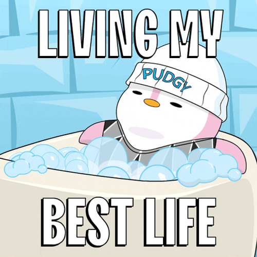 Pudgy Penguin Living The Dream GIF