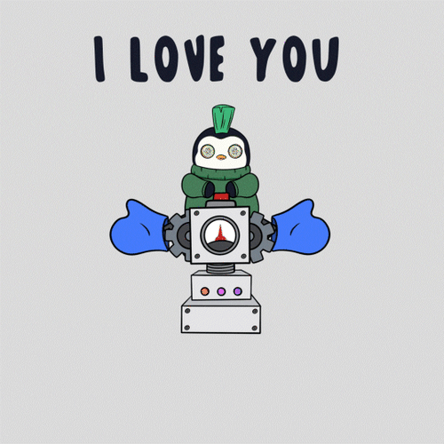 Pudgy Penguin Love Me Meter GIF