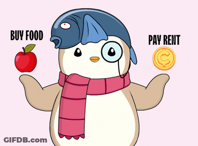 Pudgy Penguin On Budget Has To Choose GIF