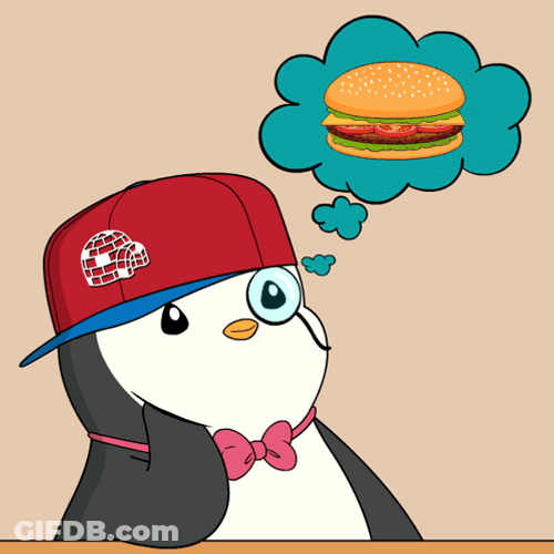 Pudgy Penguin Seems So Hungry Minding Food GIF