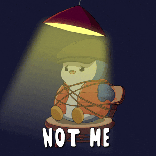 Pudgy Penguin Tied Up GIF