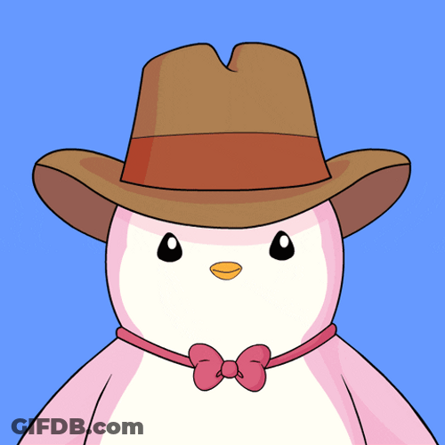 Pudgy Penguin Tip Hat GIF