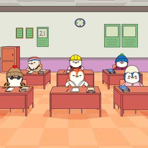 Pudgy Penguins During Bar Exam GIF