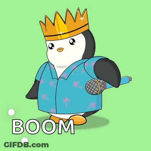 Pudgy Penguins Mike Mic Drop GIF