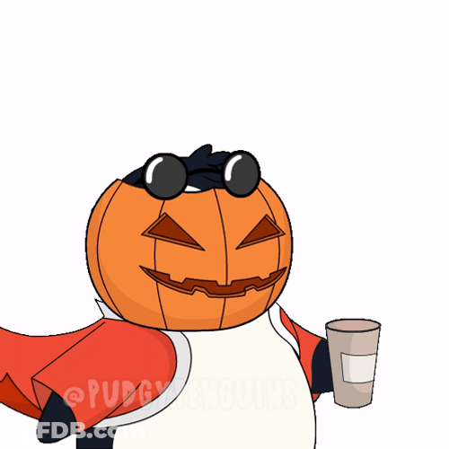 Pudgy Penguins Splash Pumpkin Spice GIF